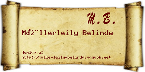Müllerleily Belinda névjegykártya